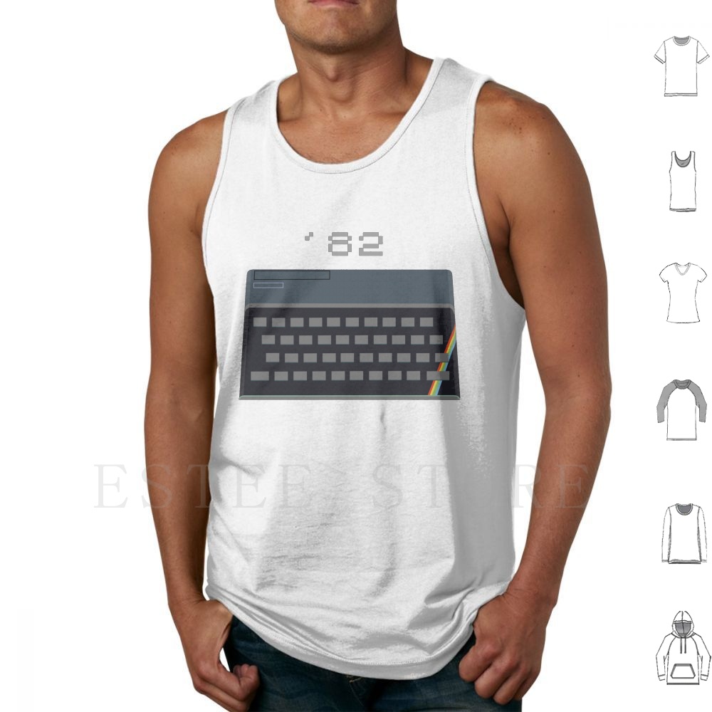 Retro Gaming Zx Spectrum - Spectrum-Now In (Clashing) Tank Top Warna-warni