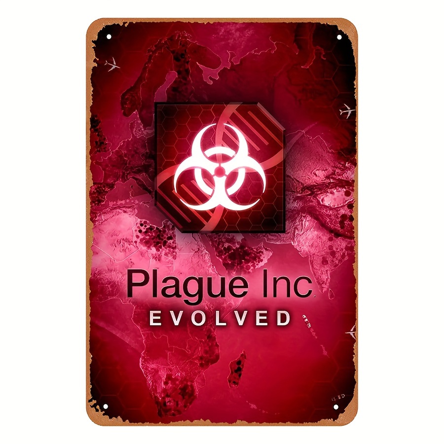 Retro Gaming Videos - Papan Logam Bergaya Vintage Plague Inc