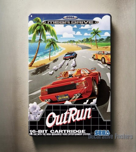 Retro Gaming Videos - Poster Logam Game Video Retro Outrun