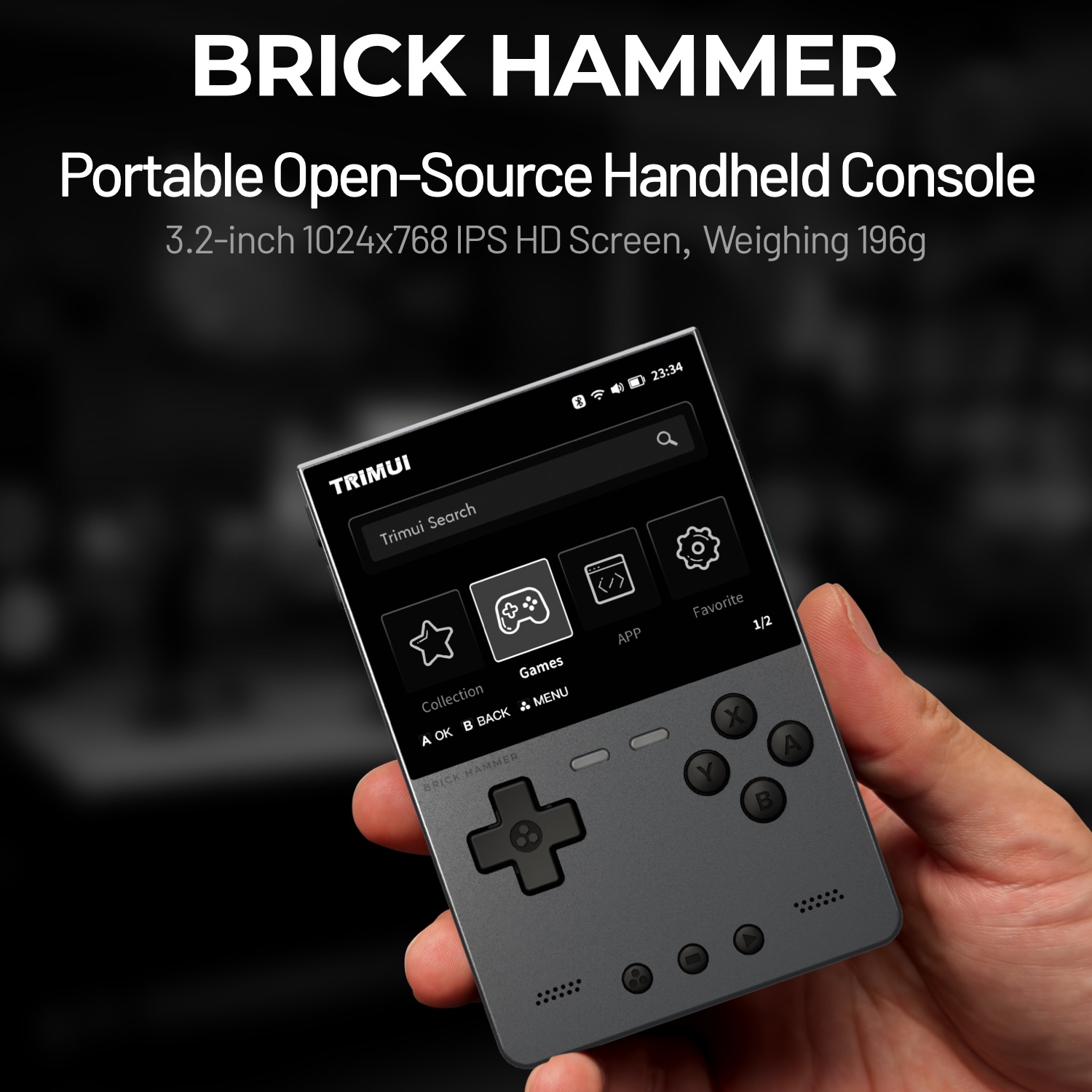 Retro Gaming Device Handheld - TRIMUI BRICK HAMMER Konsol Game Genggam