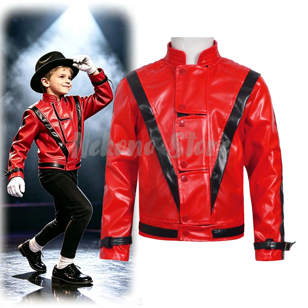 Retro Gaming Jacket - Kostum Menyeramkan Michael Jackson, Jaket Kulit