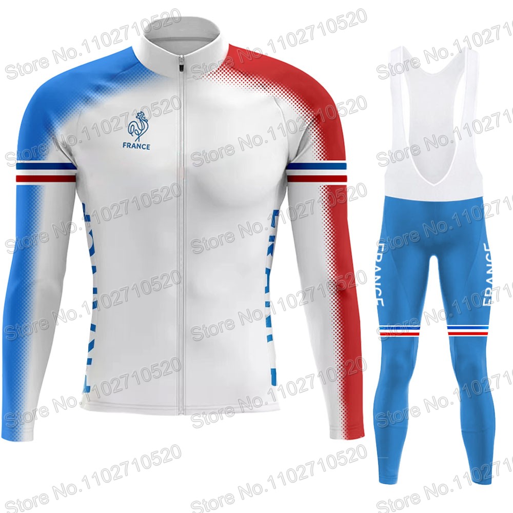 Retro Gaming Jacket - Set Jersey Bersepeda Tim Nasional Prancis