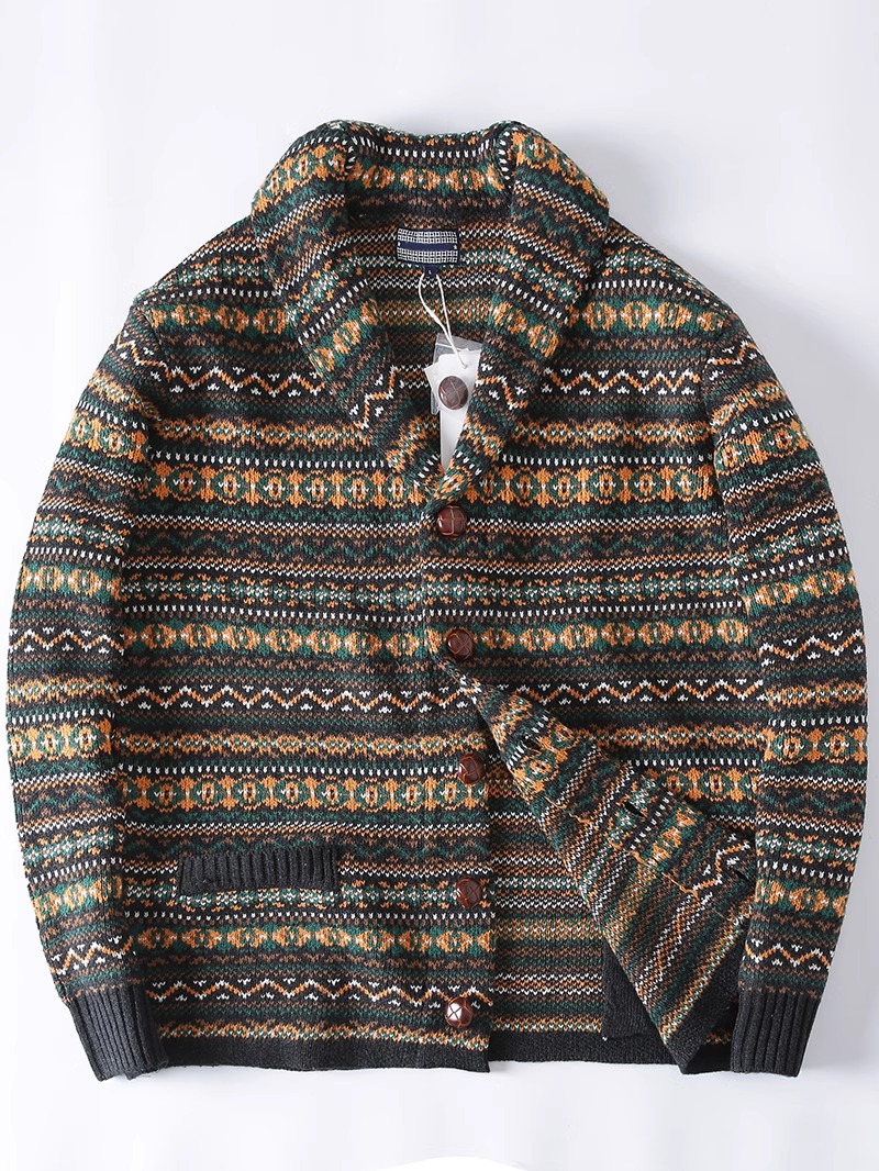 Jaket kardigan rajut kerah bua - Retro Gaming Jacket ulasan dan harga
