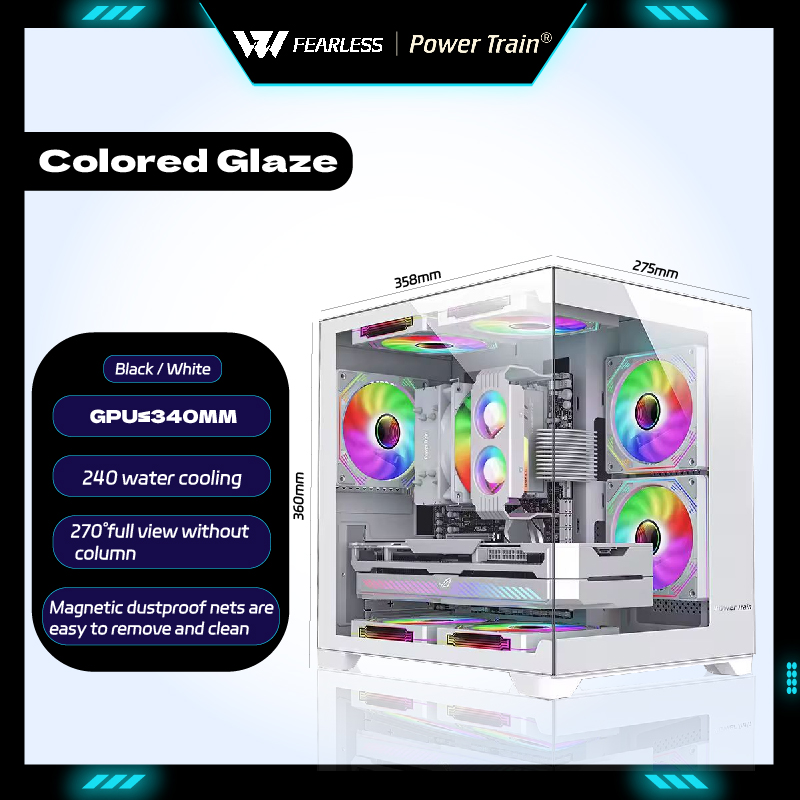 Power Train Colored Glaze MATX - Retro Gaming Pc Case ulasan dan harga