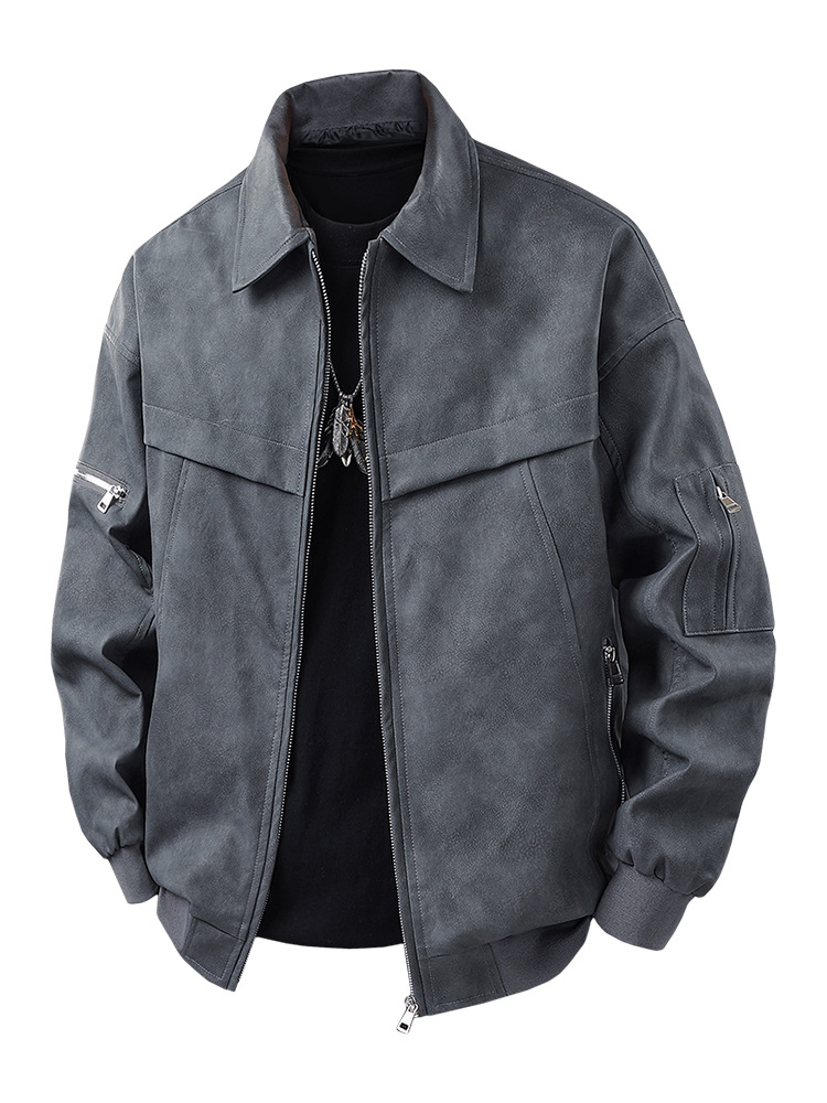 Jaket Bomber Kulit Retro Pria  - Retro Gaming Jacket ulasan dan harga