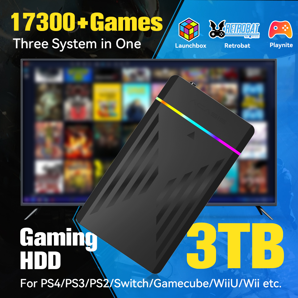 HDD Gaming portabel 3TB, konso - Retro Gaming Device Handheld ulasan dan harga